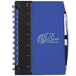 Ruler Notebook with Flags and Pen