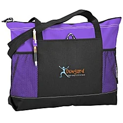Select Zippered Tote - Embroidered - 24 hr