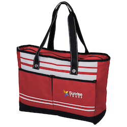Striped Bonita Tote - Embroidered