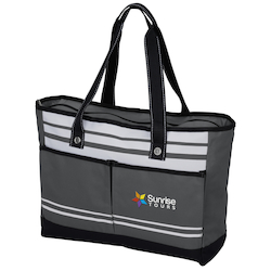 Striped Bonita Tote - Embroidered