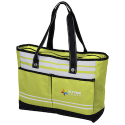 Striped Bonita Tote - Embroidered
