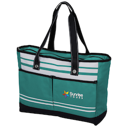 Striped Bonita Tote - Embroidered