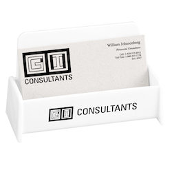 Desktop Business Card Holder - Opaque - 24 hr