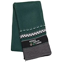 Chevron Scarf with Zippered Pocket
