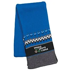 Chevron Scarf with Zippered Pocket