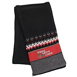 Chevron Scarf with Zippered Pocket