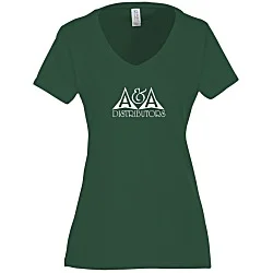 Team Favorite 4.5-oz V-Neck T-Shirt - Ladies' - Screen