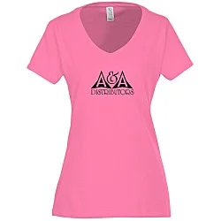 Team Favorite 4.5-oz V-Neck T-Shirt - Ladies' - Screen
