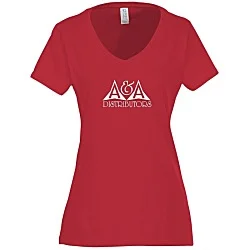 Team Favorite 4.5-oz V-Neck T-Shirt - Ladies' - Screen
