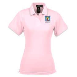 Tipped Combed Cotton Pique Polo - Ladies'