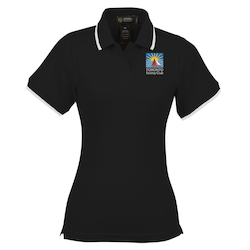 Tipped Combed Cotton Pique Polo - Ladies'