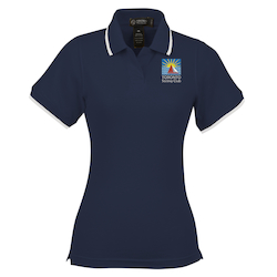 Tipped Combed Cotton Pique Polo - Ladies'