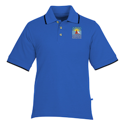 Tipped Combed Cotton Pique Polo - Men's