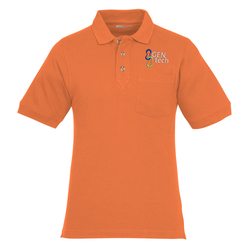 Classic Combed Cotton Pique Polo with Pocket