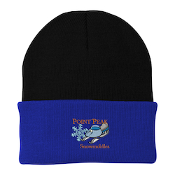 Big Cuff Knit Cap - Two Tone