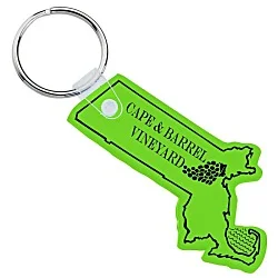 Massachusetts Soft Keychain - Translucent