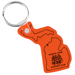 Michigan - Lower+Upper Soft Keychain - Translucent