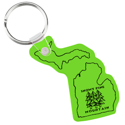 Michigan - Lower+Upper Soft Keychain - Translucent