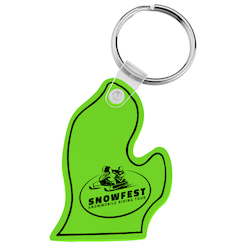 Michigan - Lower Soft Keychain - Translucent