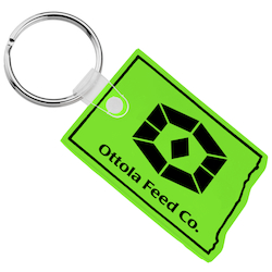 North Dakota Soft Keychain - Translucent