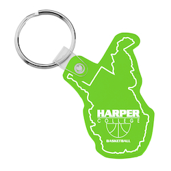 West Virginia Soft Keychain - Translucent
