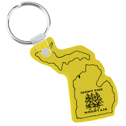 Michigan - Lower+Upper Soft Keychain - Opaque