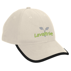 Brushed Cotton Twill Cap with Peak Trim