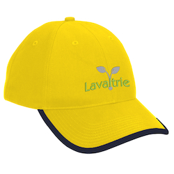 Brushed Cotton Twill Cap with Peak Trim