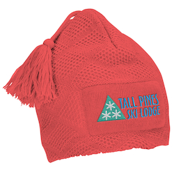 Diamond Knit Pom Pom Beanie