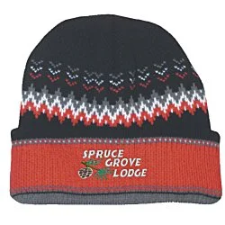 Chevron Heavyweight Beanie with Cuff