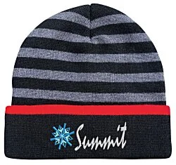 Thin Stripes Cuffed Beanie