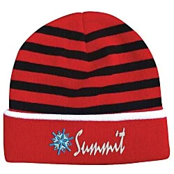 Thin Stripes Cuffed Beanie