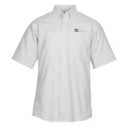Easy Care Short Sleeve Stripe Oxford Shirt - Men's