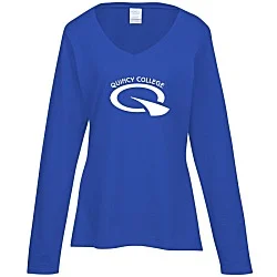 Team Favorite 4.5 oz. V-Neck Long Sleeve T-Shirt - Ladies' - Screen