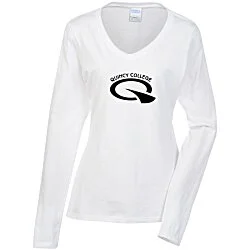 Team Favorite 4.5 oz. V-Neck Long Sleeve T-Shirt - Ladies' - Screen