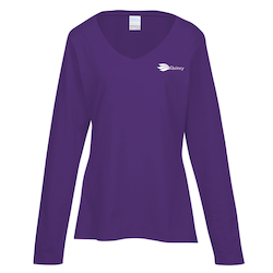 Team Favorite 4.5 oz. V-Neck Long Sleeve T-Shirt - Ladies' - Screen
