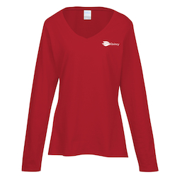 Team Favorite 4.5 oz. V-Neck Long Sleeve T-Shirt - Ladies' - Screen
