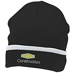 Edge Stripe Knit Cuff Beanie