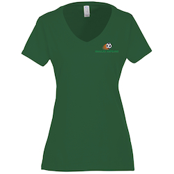 Team Favorite 4.5 oz. V-Neck T-Shirt - Ladies' - Embroidered