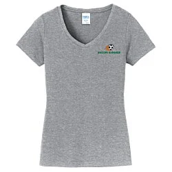 Team Favorite 4.5-oz V-Neck T-Shirt - Ladies' - Embroidered