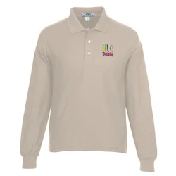Soft-Blend Double-Tuck Long Sleeve Polo