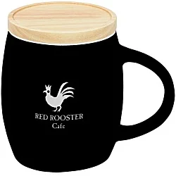 Hearth Coffee Mug with Wood Lid Coaster - 14 oz. - Laser