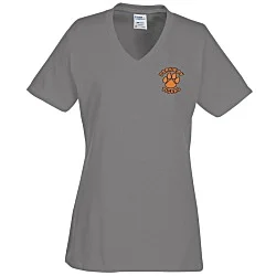 Port Classic 5.4 oz. V-Neck T-Shirt - Ladies' - Colors - Embroidered