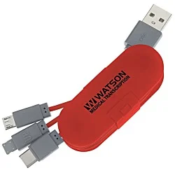 3-in-1 Cable Wrap with Phone Stand - 24 hr