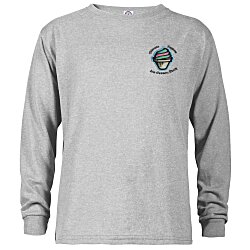 5.2 oz. Cotton Long Sleeve T-Shirt - Kids' - Embroidered