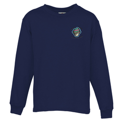 5.2 oz. Cotton Long Sleeve T-Shirt - Kids' - Embroidered