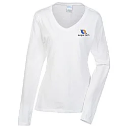 Team Favorite 4.5 oz. V-Neck Long Sleeve T-Shirt - Ladies' - Embroidered