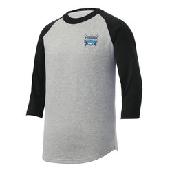 Colorblock 3/4 Sleeve Cotton Baseball T-Shirt - Youth - Embroidered