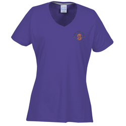 Principle Performance Blend Ladies' V-Neck T-Shirt - Colors - Embroidered