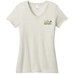 Perfect Weight V-Neck Tee - Ladies' - Embroidered